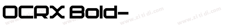 OCRX Bold字体转换